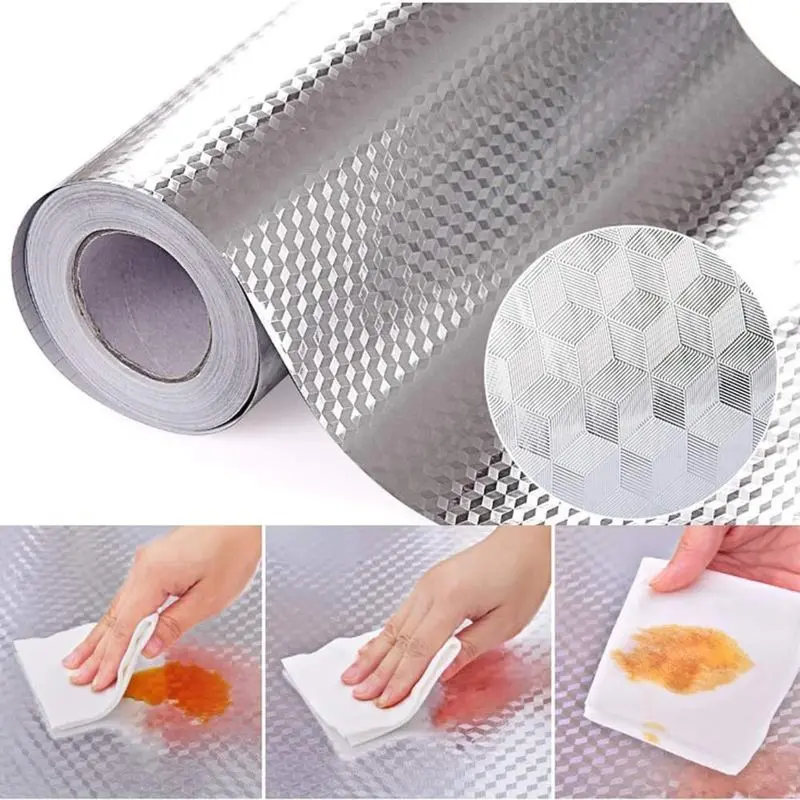 Oil Proof Waterproof Heat Resistant Kitchen Foil Contact Paper - Image 2