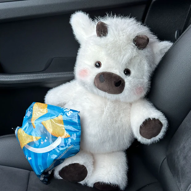 Cute Running Scottish Highland Cow Stuffed Animal - Image 2