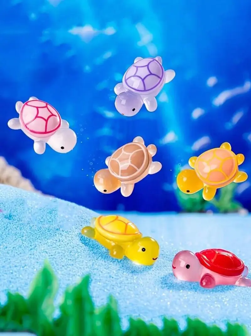 30Pcs Colorful Glowing Turtle Figurines, Kids Party Favors & Home Deco - Image 3