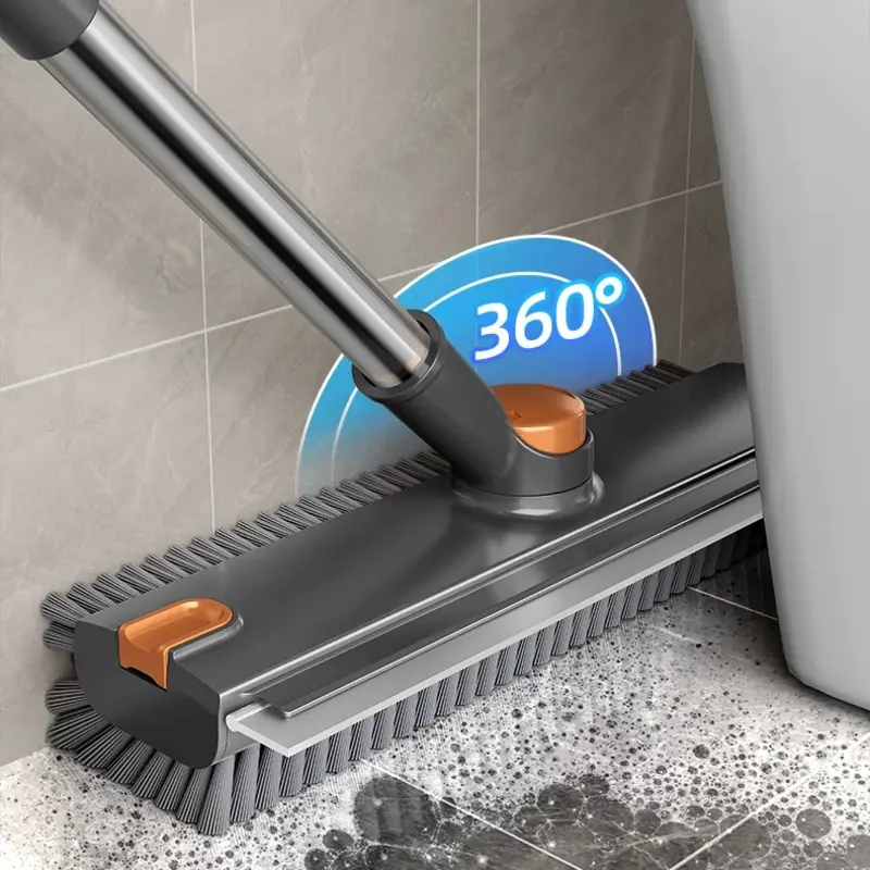 360° 3-in-1 Floor Brush & Squeegee, Stainless Steel - Image 3
