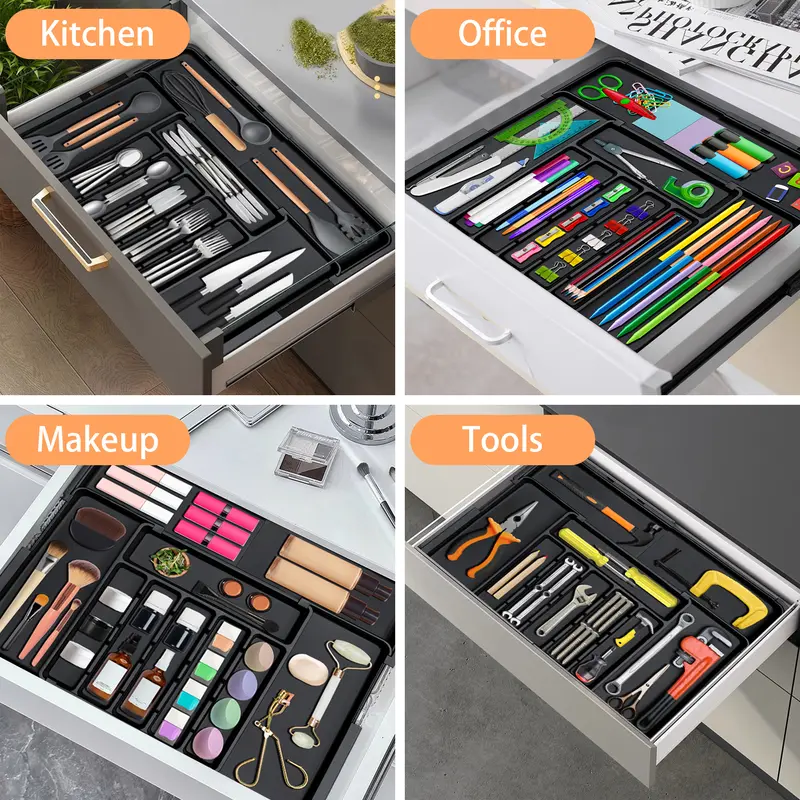 Expandable 9 Compartment Silverware Drawer Organizer - Image 7