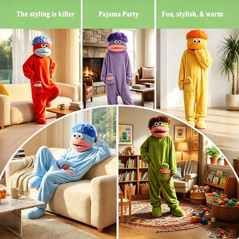 Monster Wearable Blanket Hoodie Soft Fleece Cozy Loungewear One Size Men Women Holiday Gift - Image 9