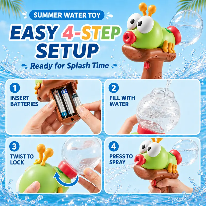 Cute Animal Electric Water Blaster Kids Summer Outdoor Water Gun Toy - Image 9