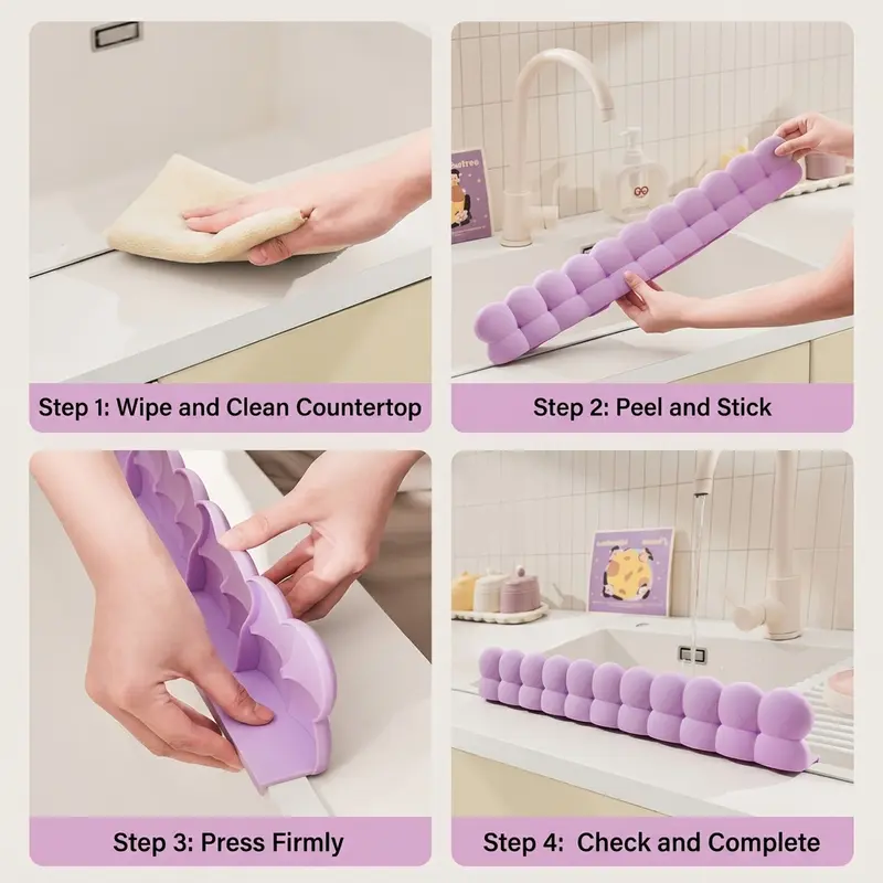 Silicone Sink Splash Guard with Suction Cups - Image 5